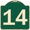 Signmission Sign with Number 14 Heavy-Gauge Aluminum Architectural Sign, 18" x 18", G-1818-22908 A-DES-G-1818-22908 - alternate 1